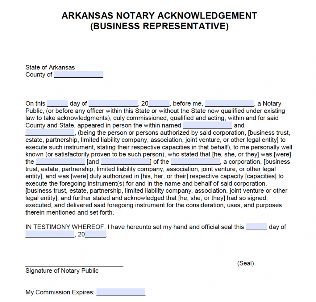 free-arkansas-notary-acknowledgement-forms-pdf-word